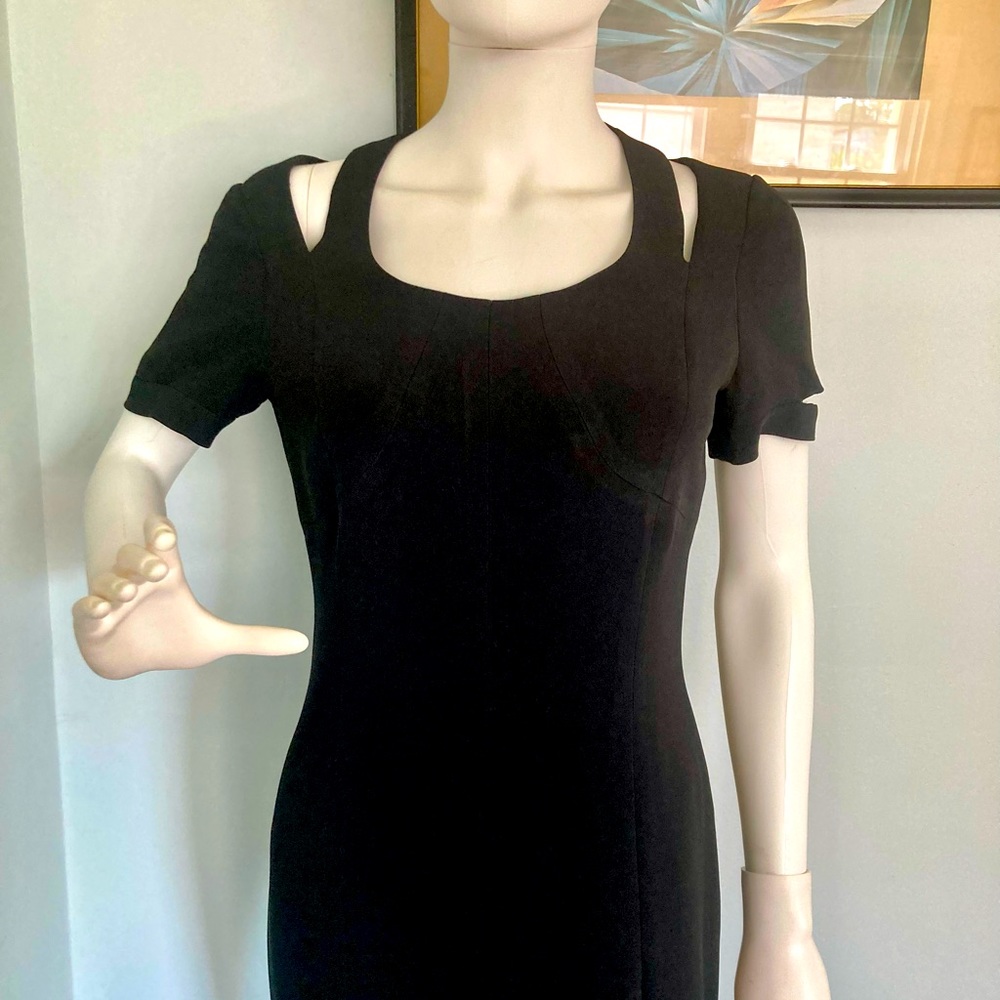 *RARE* Vintage CHANEL Cruise 1994 Black Midi Dress